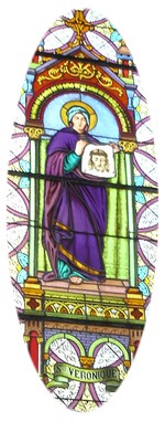 Vitrail dans l'&eacute;glise de Sainte V&eacute;ronique