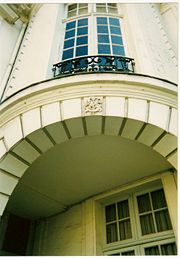 L'hôtel Scrive à Lille : la tourelle raccordant l'aile de l'Horloge à l'aile de la Manufacture.